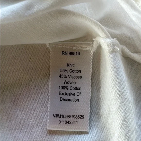 Coldwater Creek White Pleated Blouse with Mandarin Collar - Picture 7 of 8